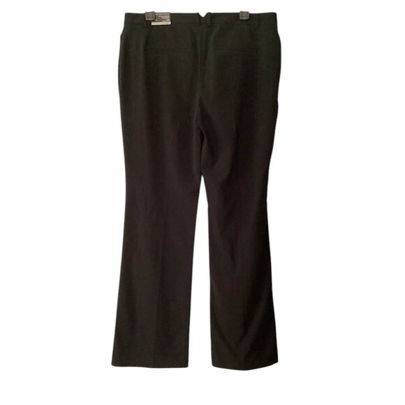 VanHeusen Studio Modern Fit Slacks Pants Women 10 Reg Black Boot Leg Stretch NEW - Picture 2 of 13